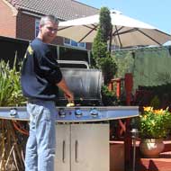 Not only is Glenn Colson a knowledgeable landscaper gardener, he is also handy on the BBQ!
